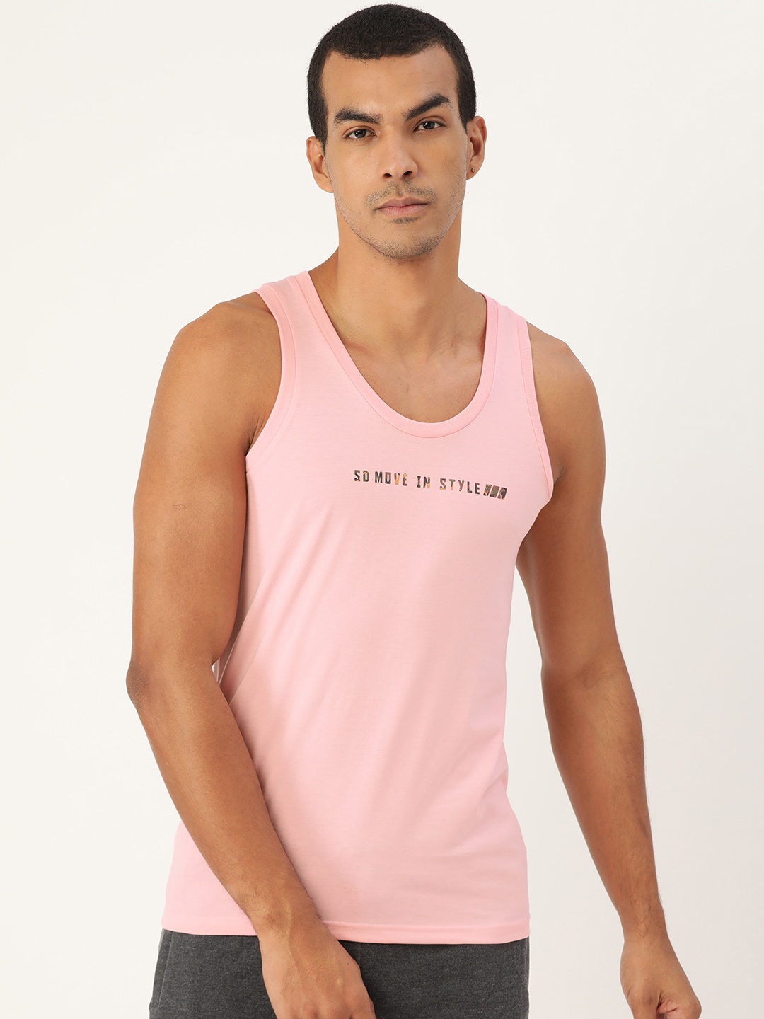 

Sweet Dreams Men Pink Printed Detail Lounge T-shirt