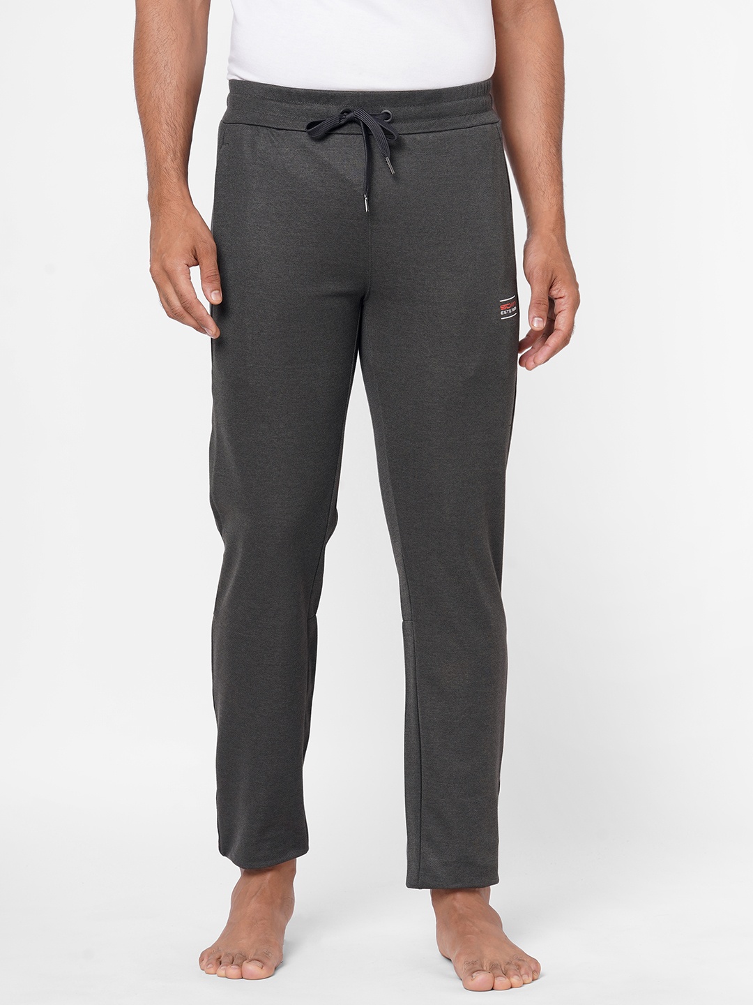 

Sweet Dreams Men Charcoal Grey Solid Athleisure Cotton Lounge Pants