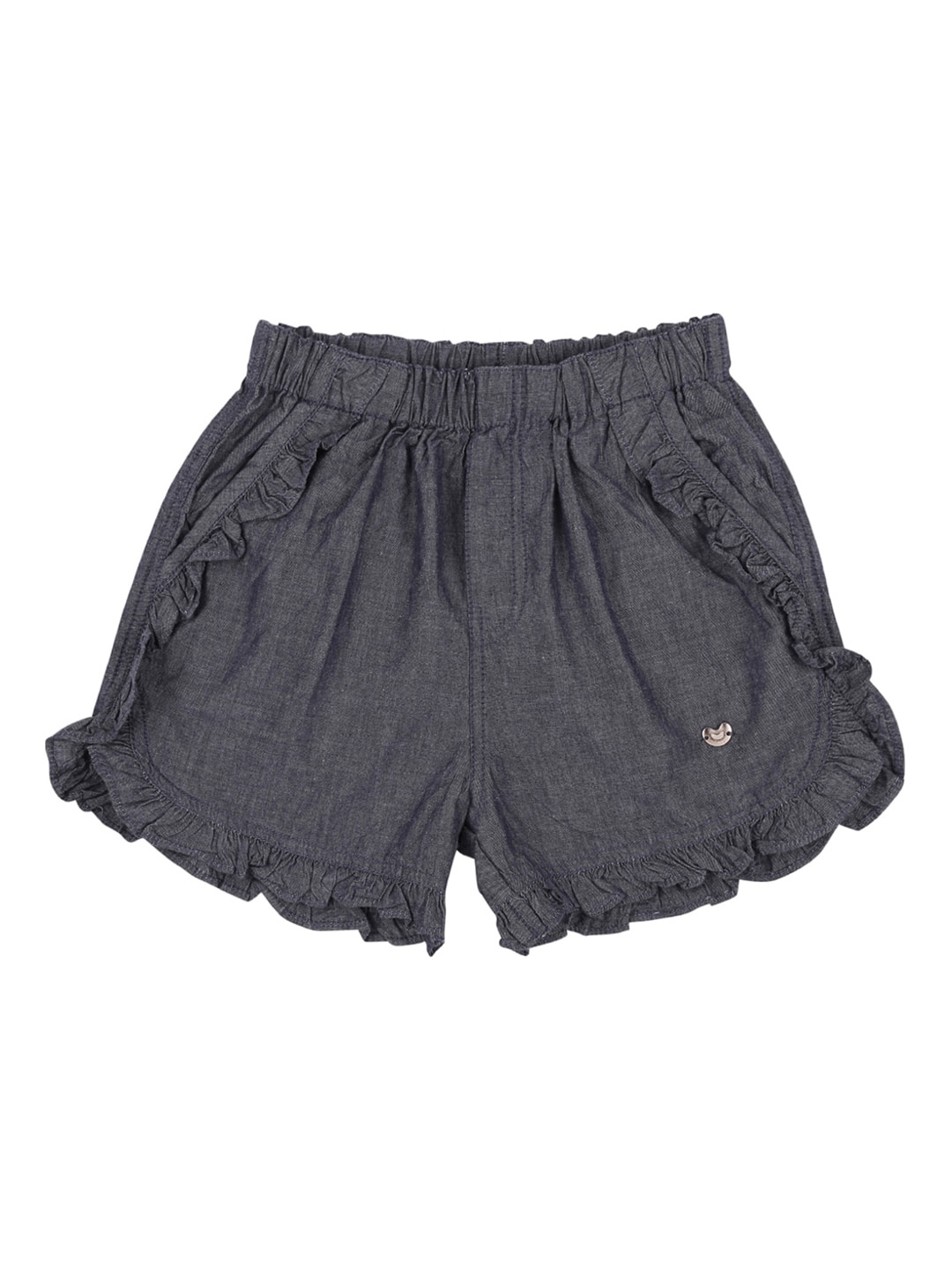 

Ed-a-Mamma Girls Navy Blue Solid Regular Fit Sustainable Shorts