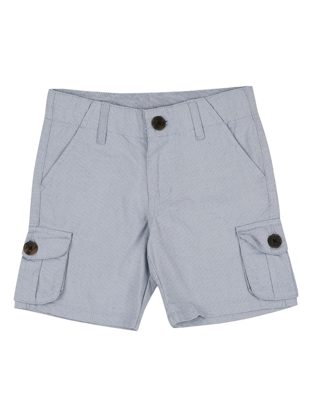 

Ed-a-Mamma Boys Blue Self-Design Regular Fit Cargo Sustainable Shorts