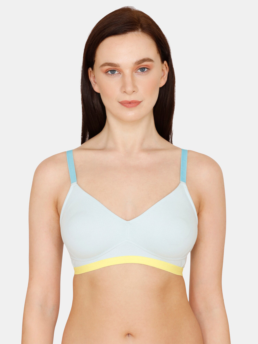 

Zivame Blue Solid Non-Wired Non Padded T-shirt Bra ZI10S9FASHABLUE