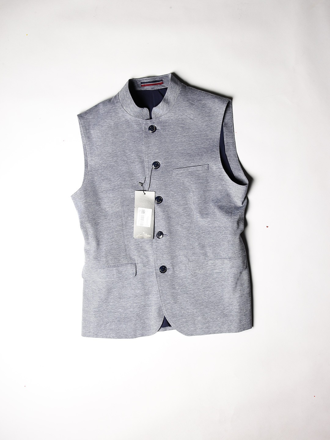 

Louis Philippe Sport Men Blue Solid Nehru Jacket