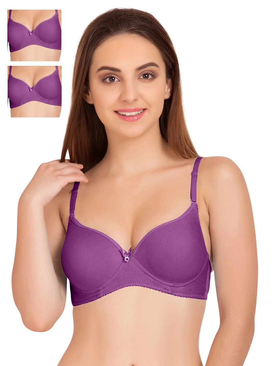 

Tweens Pack of 2 Purple T-shirt Bras TW1520