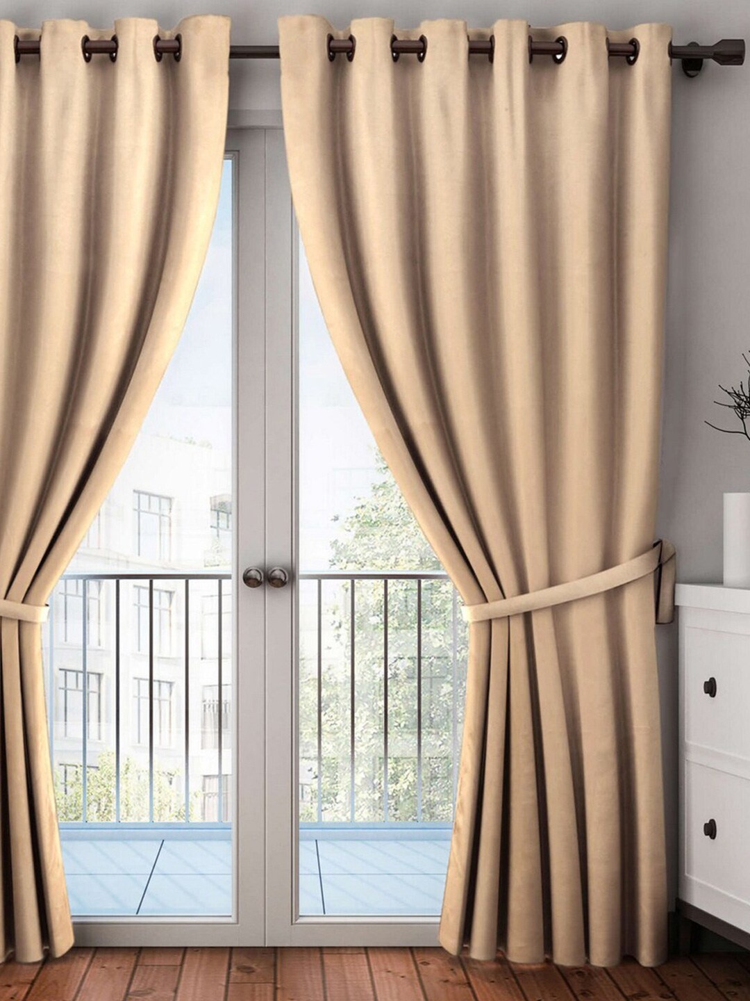 

BIANCA Beige Single Black Out Curtain