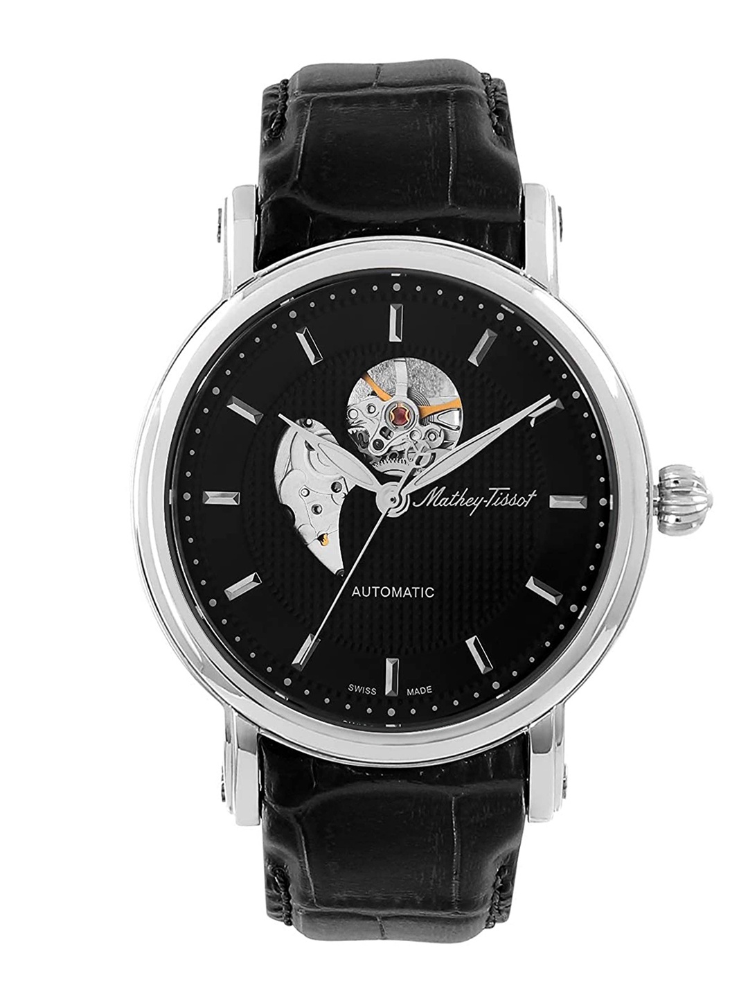 

Mathey-Tissot Men Black Swiss Made Automatic Analogue Watch H7051AN