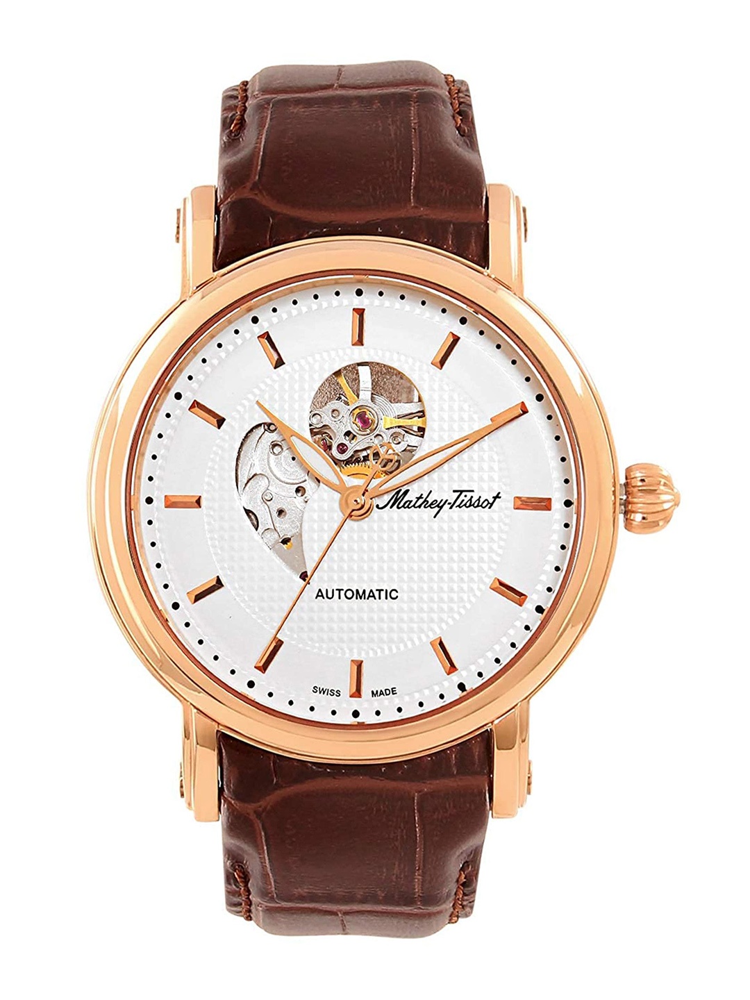 

Mathey-Tissot Men White Swiss Made Automatic Analogue Watch H7051PI