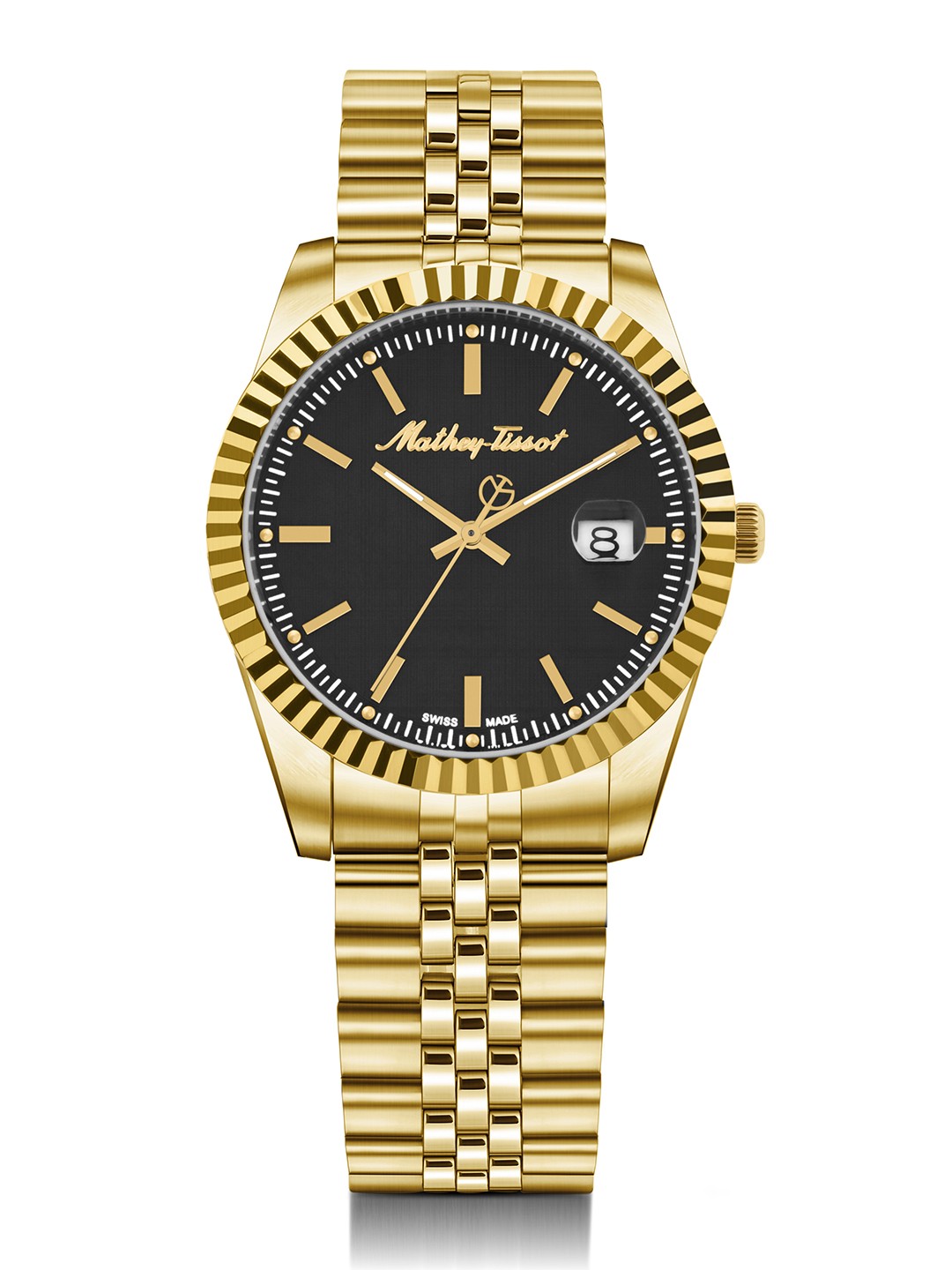

Mathey-Tissot Men Swiss Made Quartz Analog Watch H810PN, Black