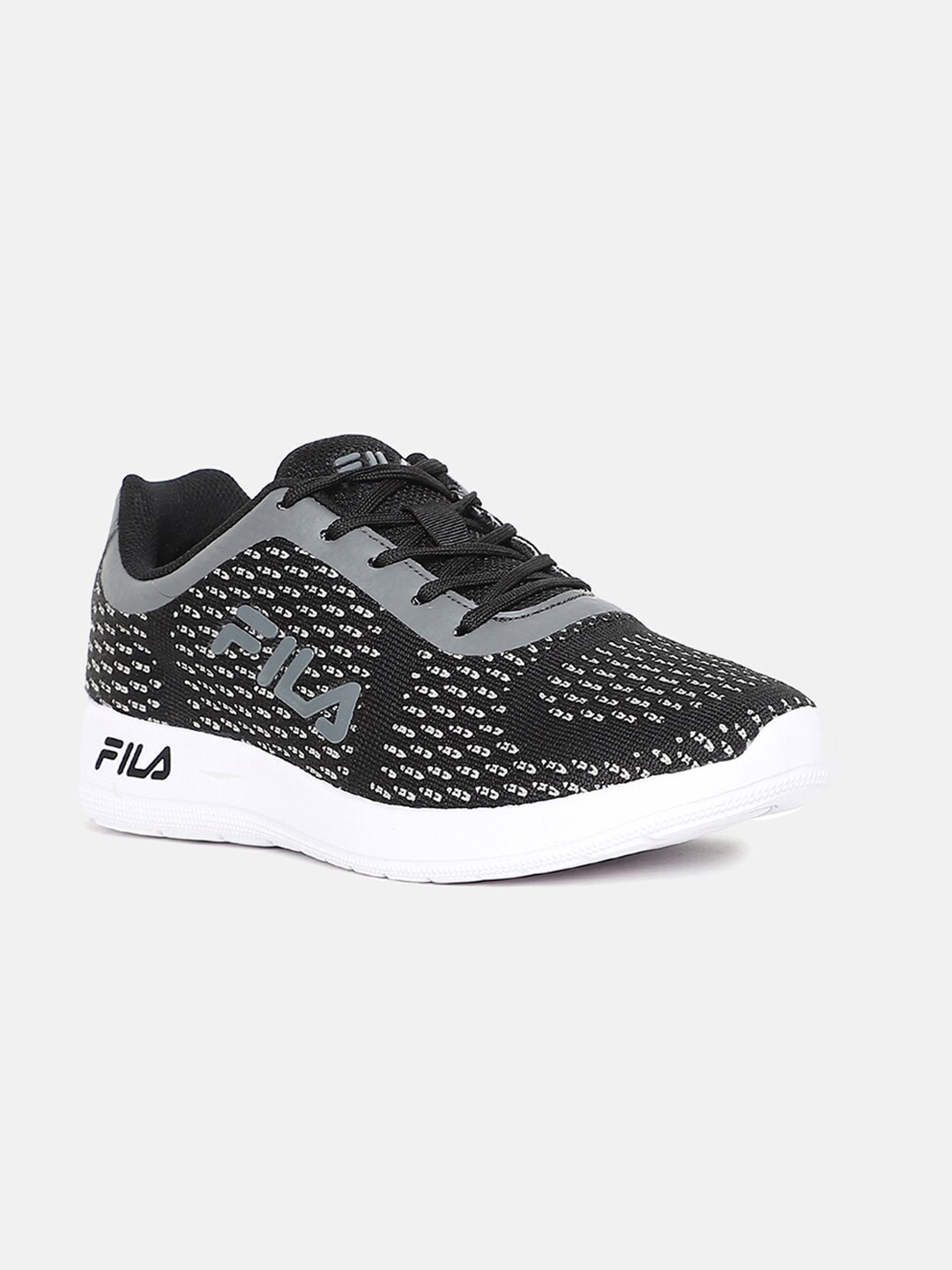 

FILA Men Black Mesh Running Shoes