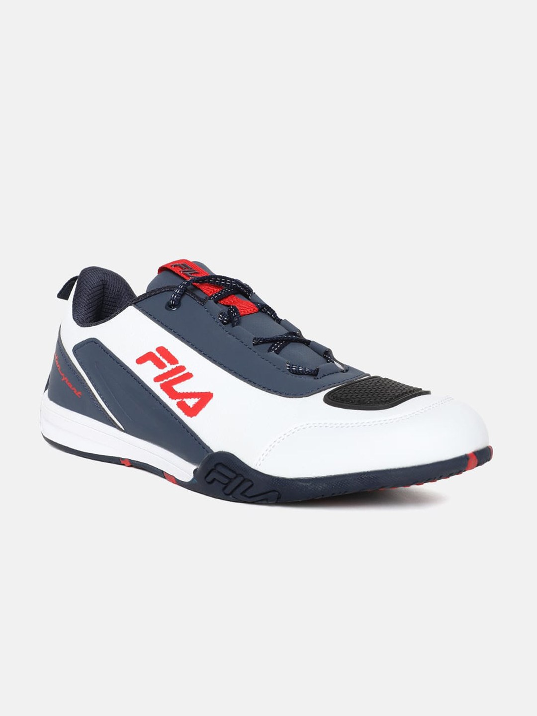 

FILA Men White & Navy Blue Running Shoes