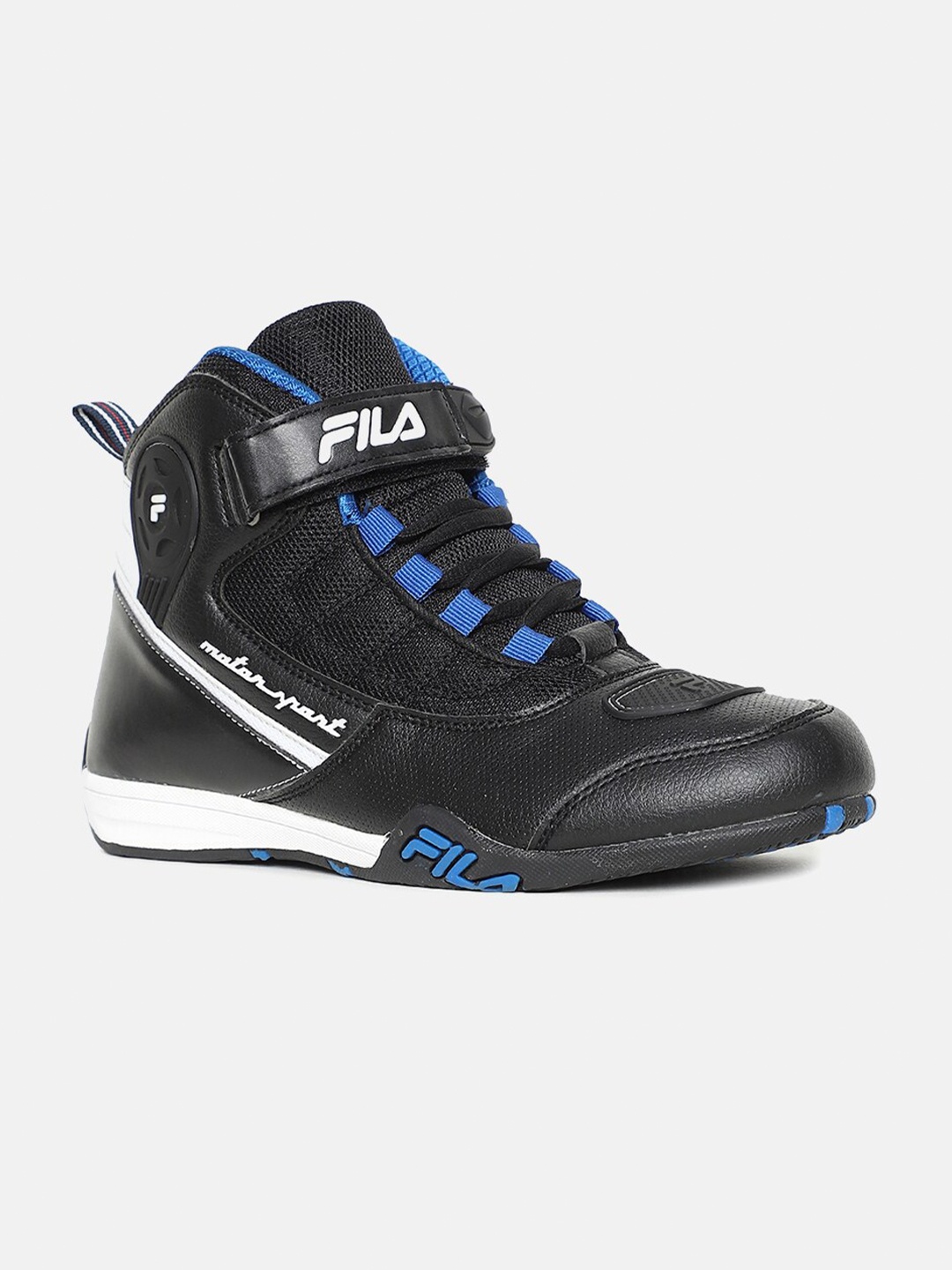 

FILA Men Black PU Mid-Top Supercharge Running Shoes