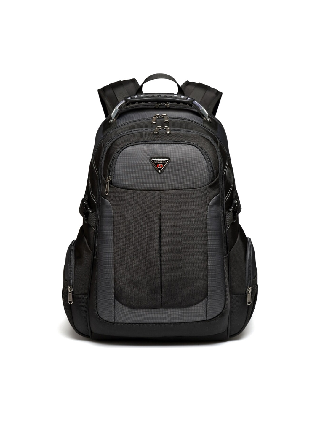 

YESO Unisex Black & Grey Colourblocked Backpack with Earphone Gate