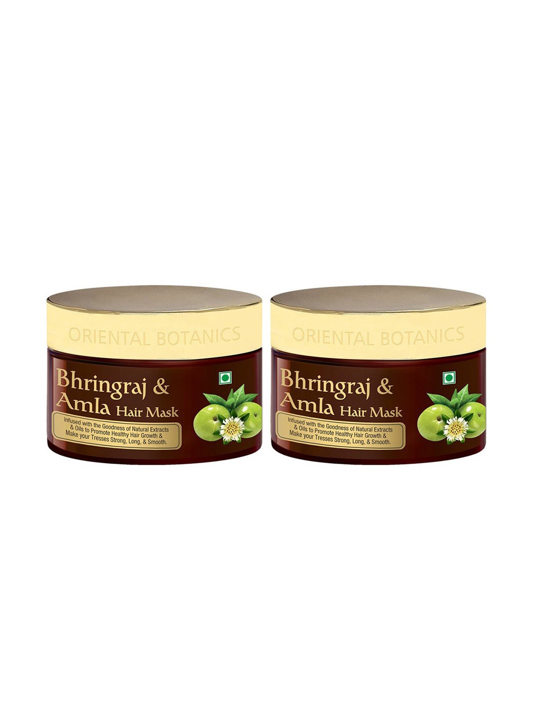 

Oriental Botanics Pack Of 2 Bhringraj & Amla Hair Mask - 200 ml, Red