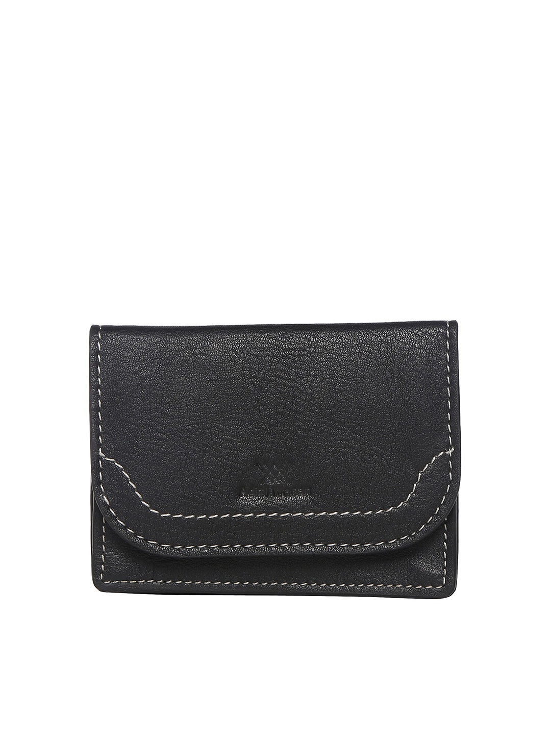 

Aditi Wasan Men Black Textured Leather Card Holder