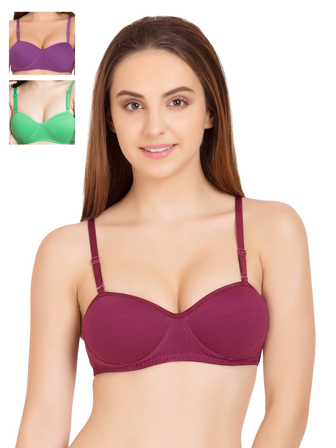 

Tweens Pack of 3 T-shirt Bras TW1201, Purple