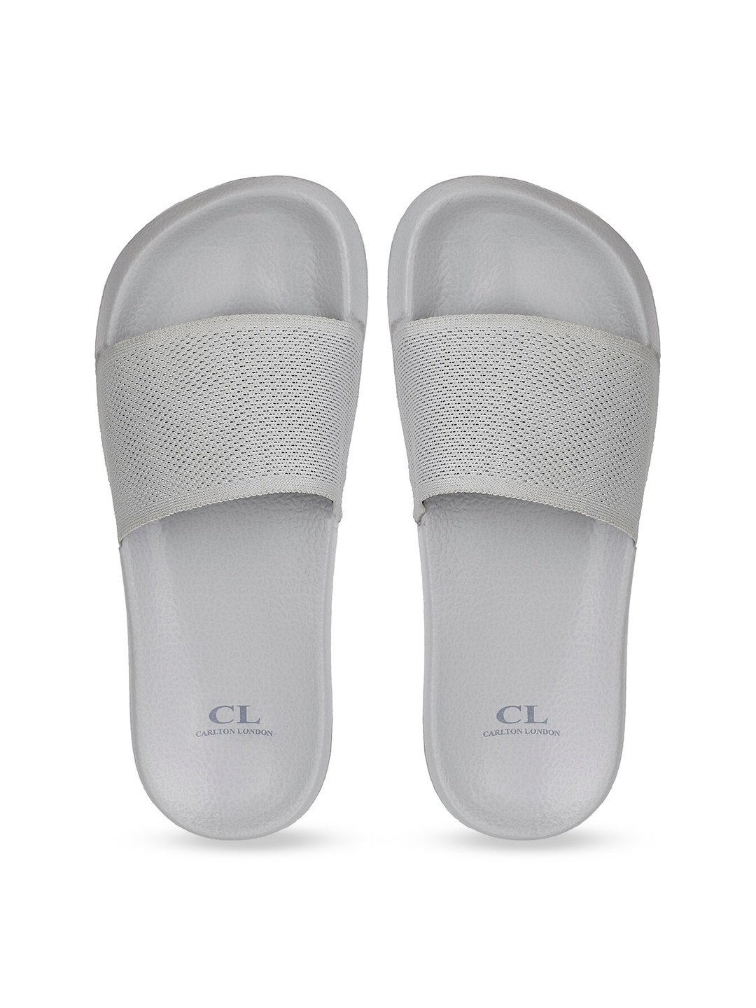 

Carlton London Men Grey Self Design Sliders