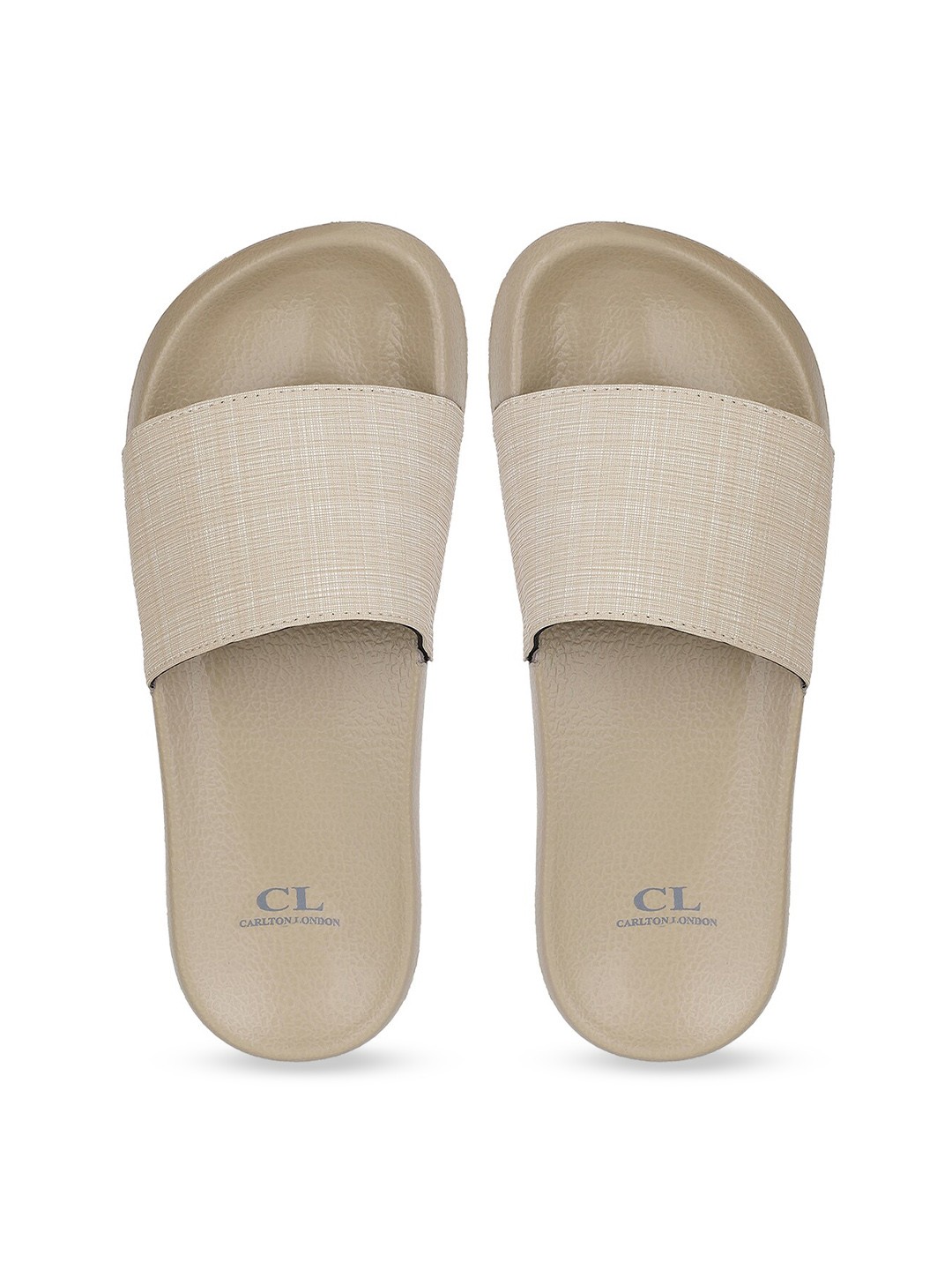 

Carlton London Men Beige Solid Sliders