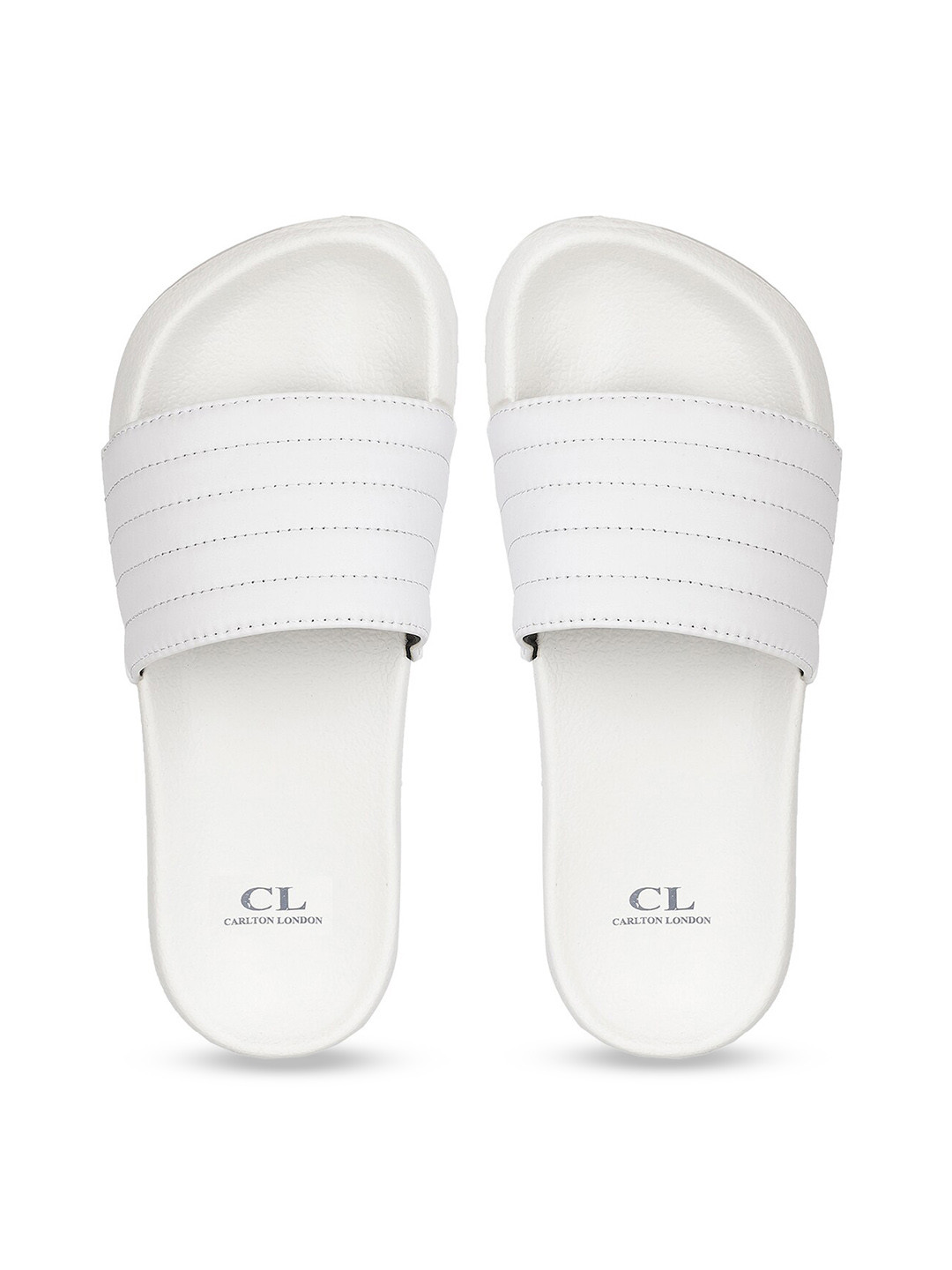 

Carlton London Men White Solid Sliders