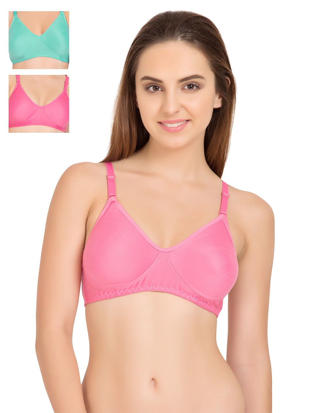 

Tweens Pack of 3 Full Coverage T-shirt Bras TW253, Pink