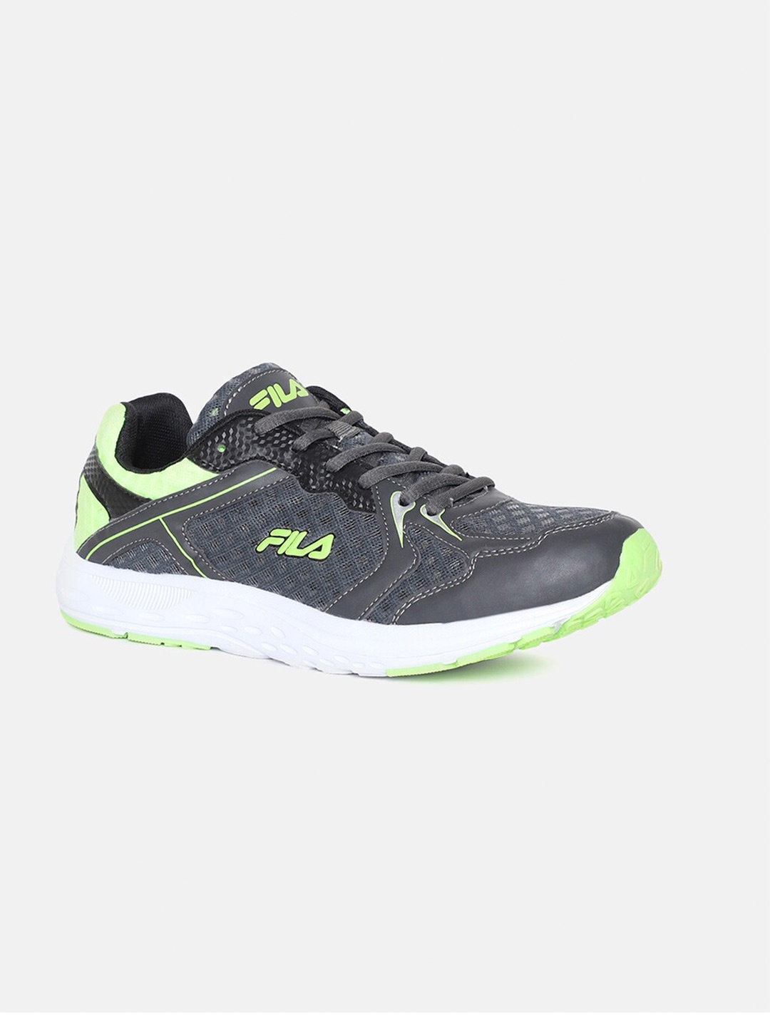 

FILA Men Grey & Green Running Shoes