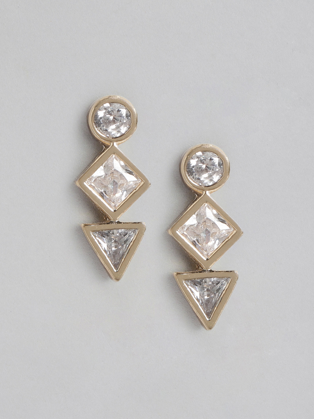

Forever New Gold-Plated Cubic Zirconia Geometric Studs