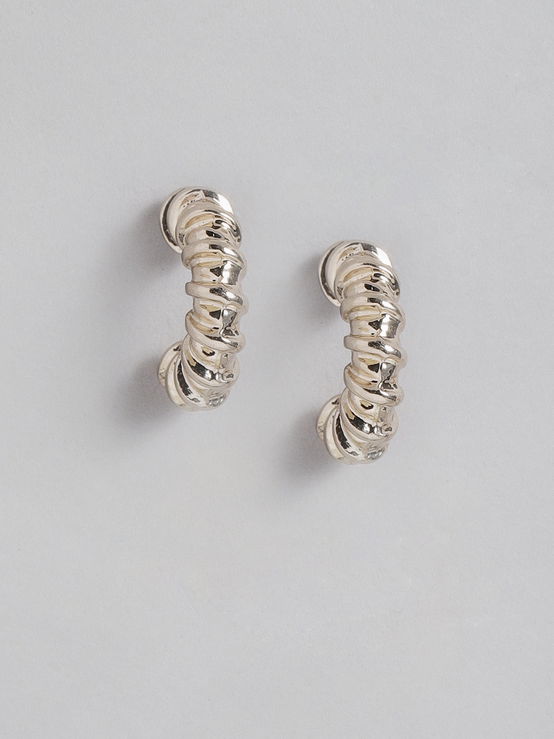

Forever New Gold-Plated Twisted Half Hoop Earrings