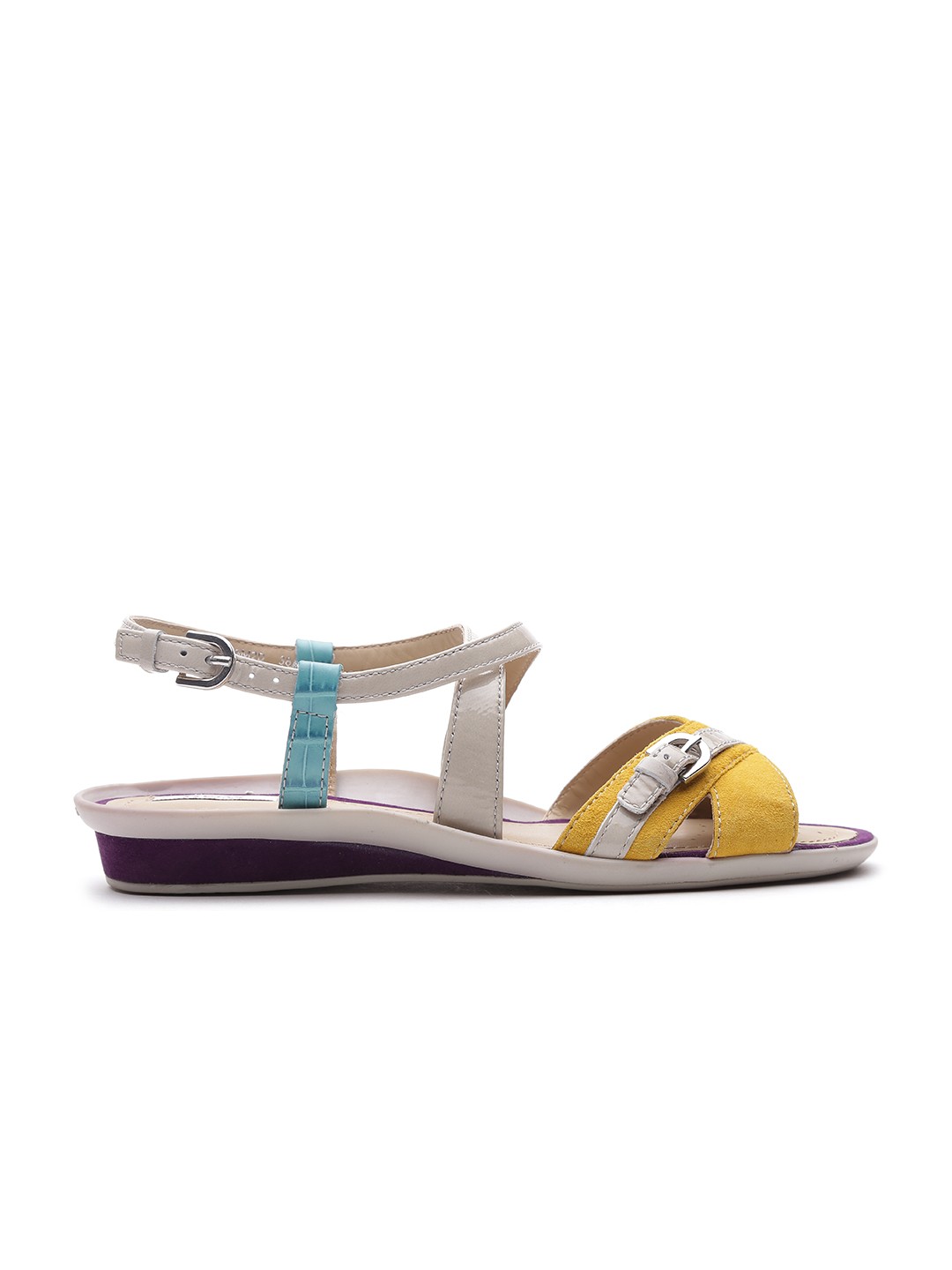 

GEOX Respira Women Breathable Mustard Yellow Italian Patent Leather Flats