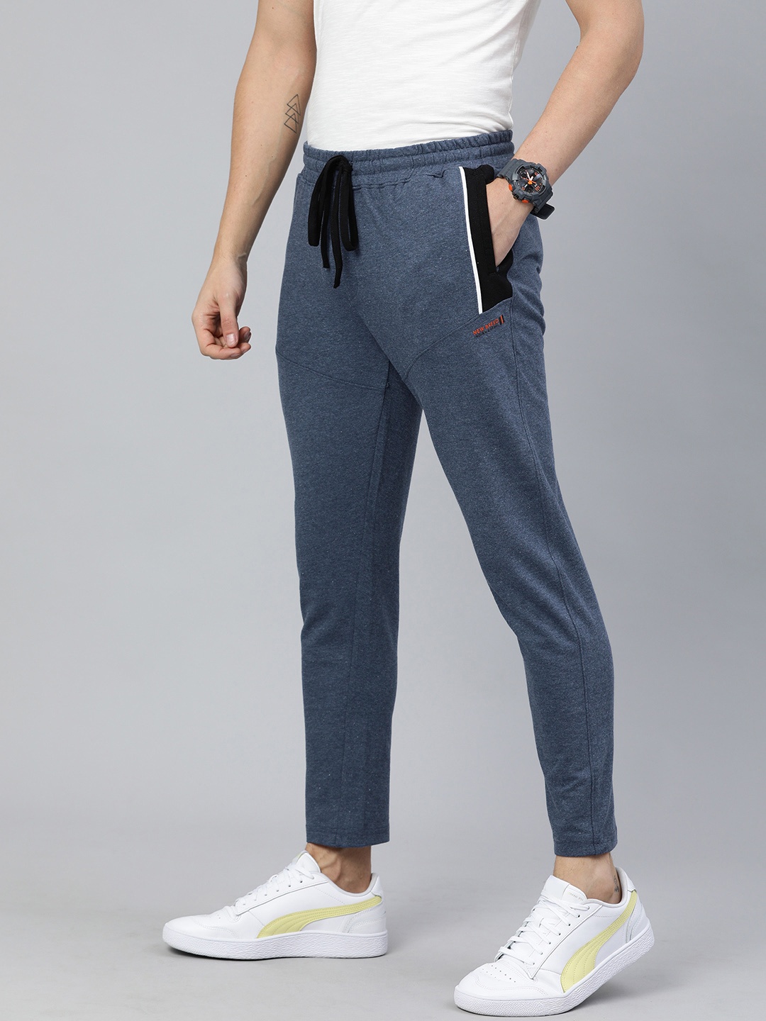 

The Indian Garage Co Men Blue Solid Regular Fit Track Pants