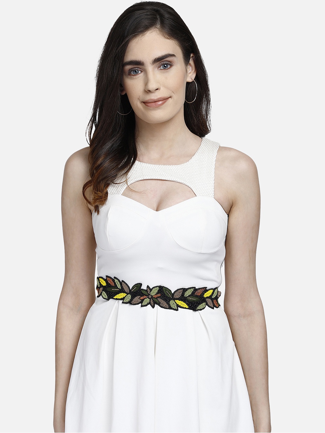 

Anekaant Women Green & Yellow Embellished Belt