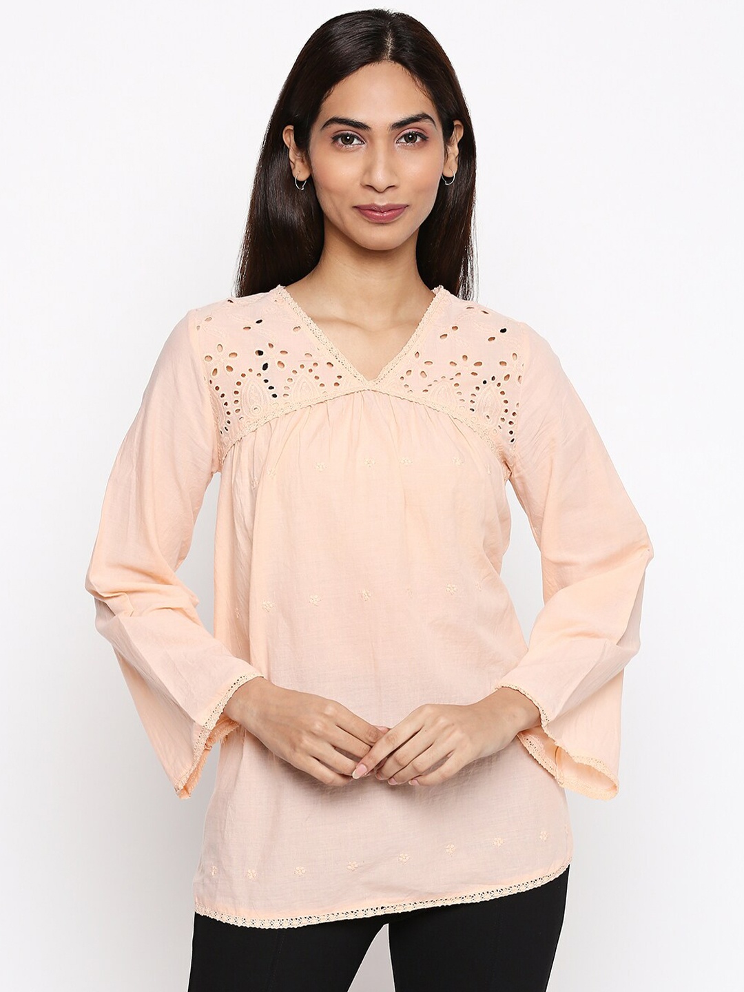 

People Women Pink Embroidered Tunic