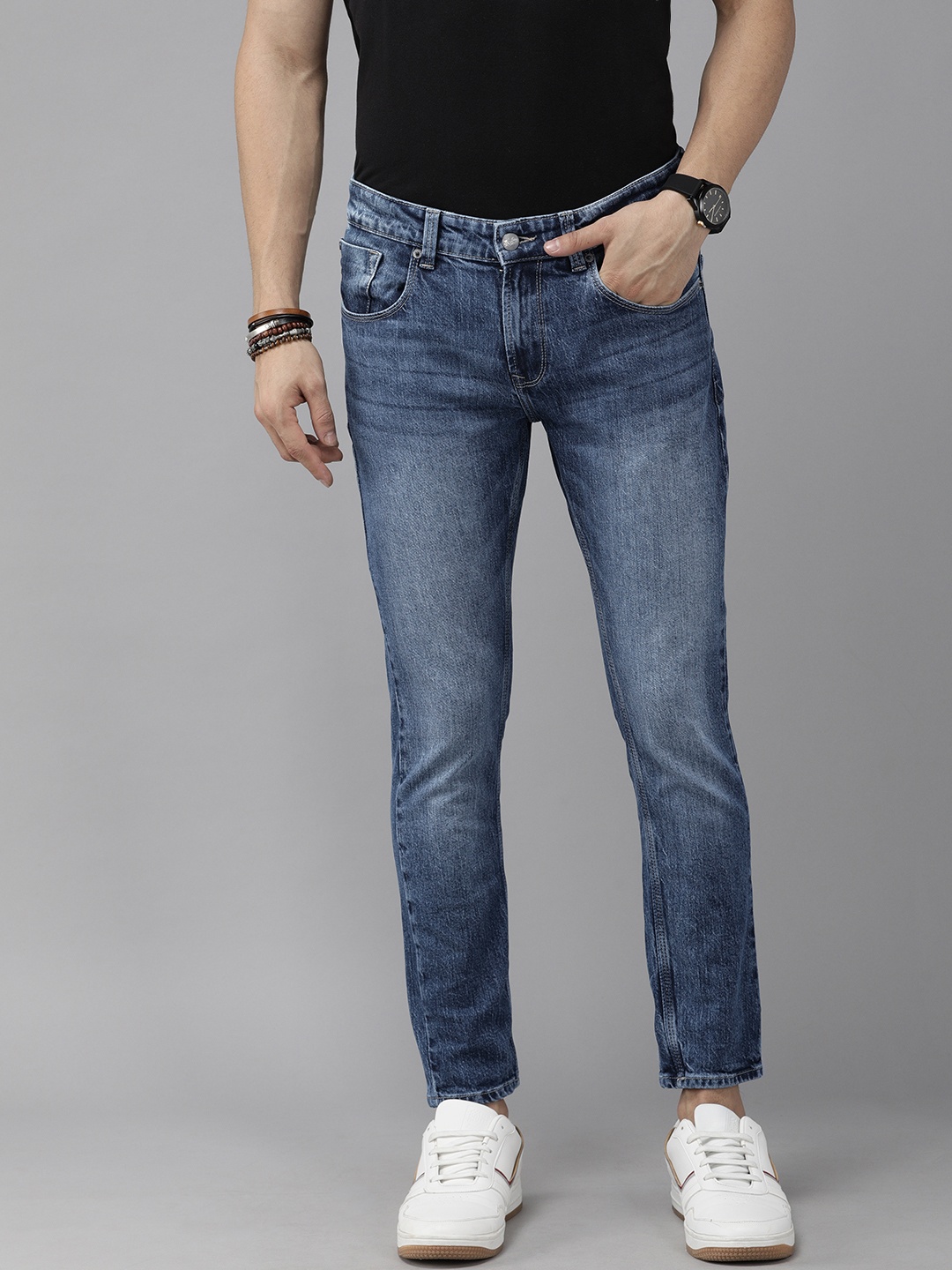 

SPYKAR Men Blue Kano Slim Fit Light Fade Stretchable Jeans