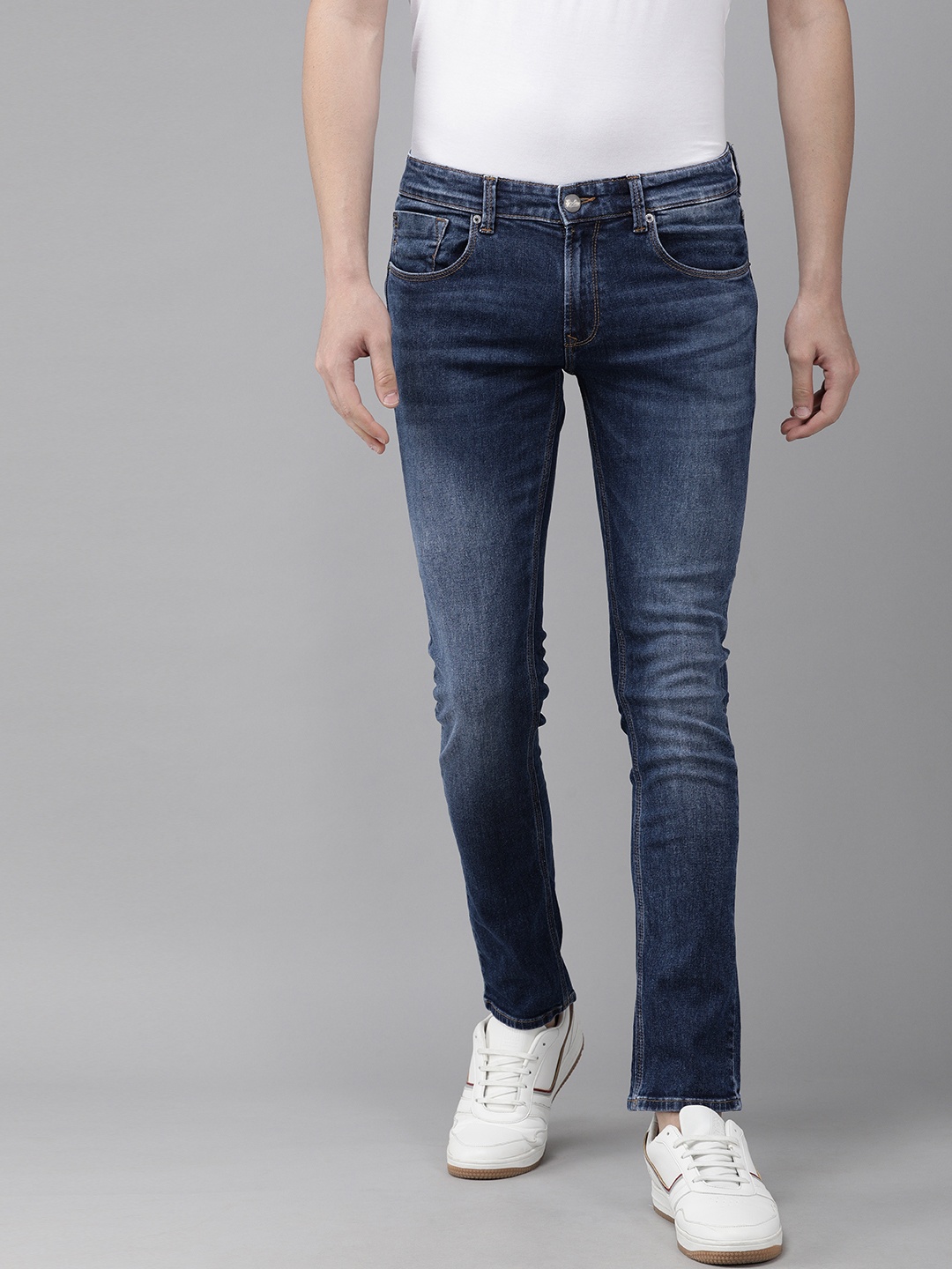 

SPYKAR Men Blue Skinny Fit Light Mid-Rise Fade Jeans
