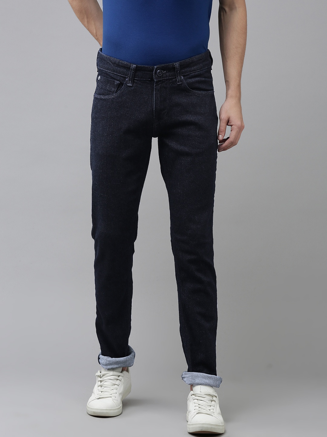 

SPYKAR Men Navy Blue Ultra Slim Fit Low-Rise Stretchable Jeans