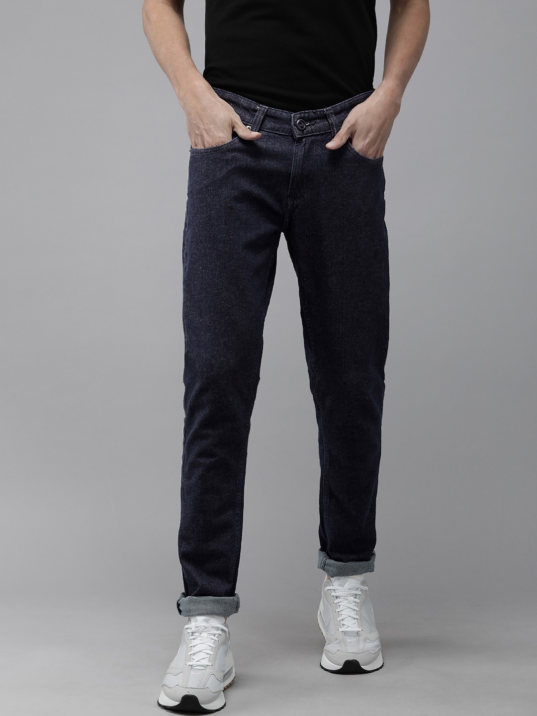 

SPYKAR Men Navy Blue Skinny Fit Low-Rise Stretchable Jeans