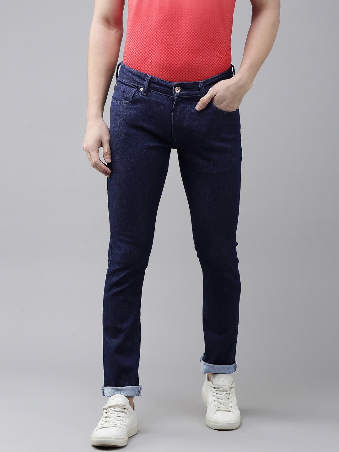 

SPYKAR Men Navy Blue Skinny Fit Low-Rise Stretchable Jeans