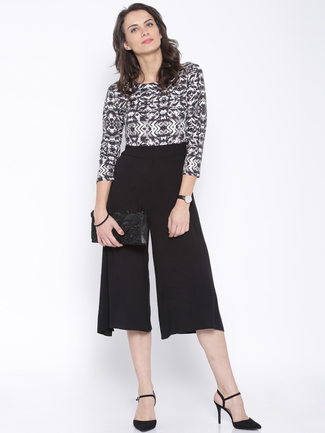 

AND Black & White Printed Jumpsuit