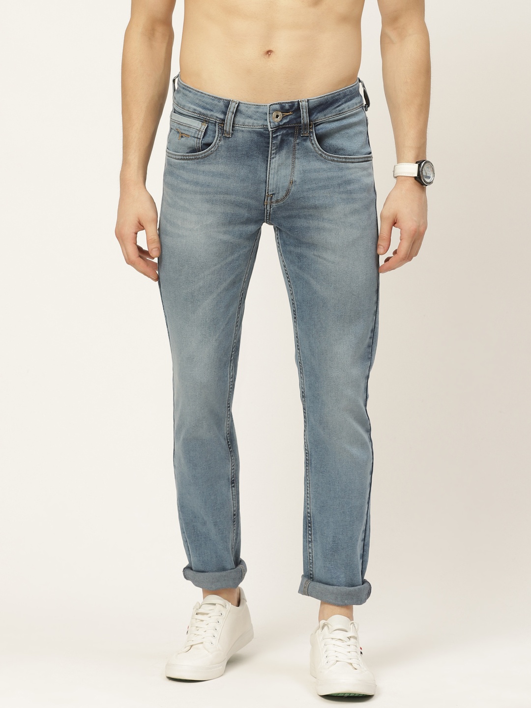 

Flying Machine Men Blue Skinny Fit Low-Rise Light Fade Stretchable Jeans