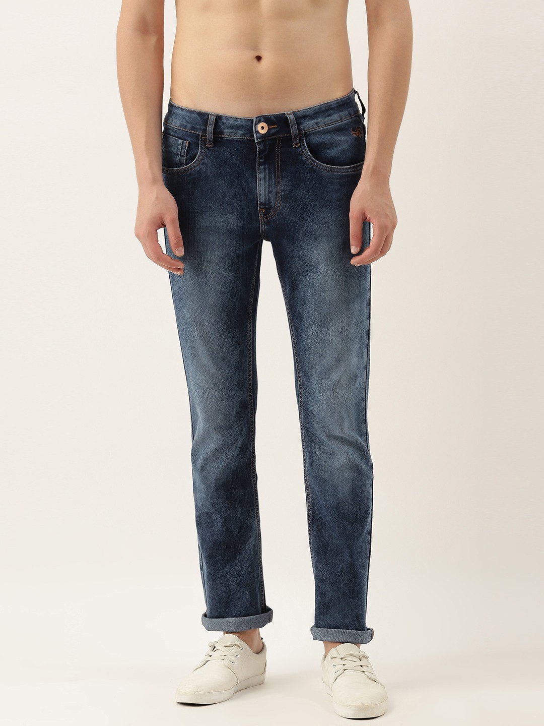 

Flying Machine Men Blue Michael Slim Tapered Fit Light Fade Stretchable Jeans