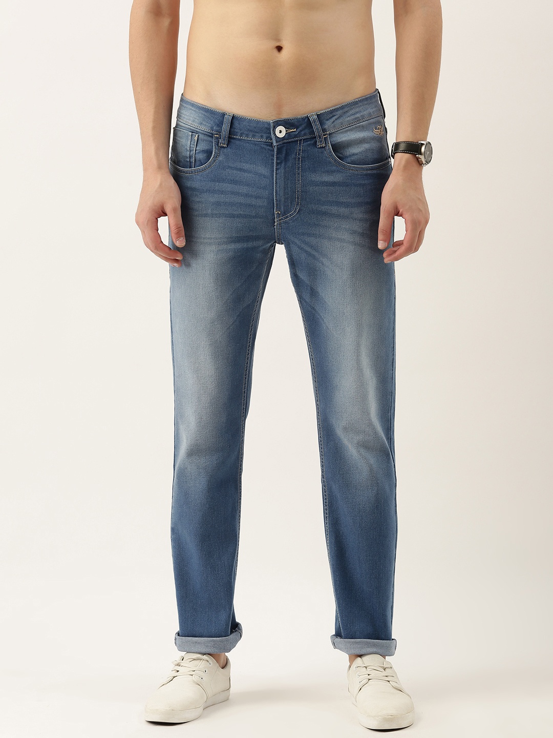 

Flying Machine Men Blue Slim Tapared Micheal Fit Light Fade Stretchable Jeans