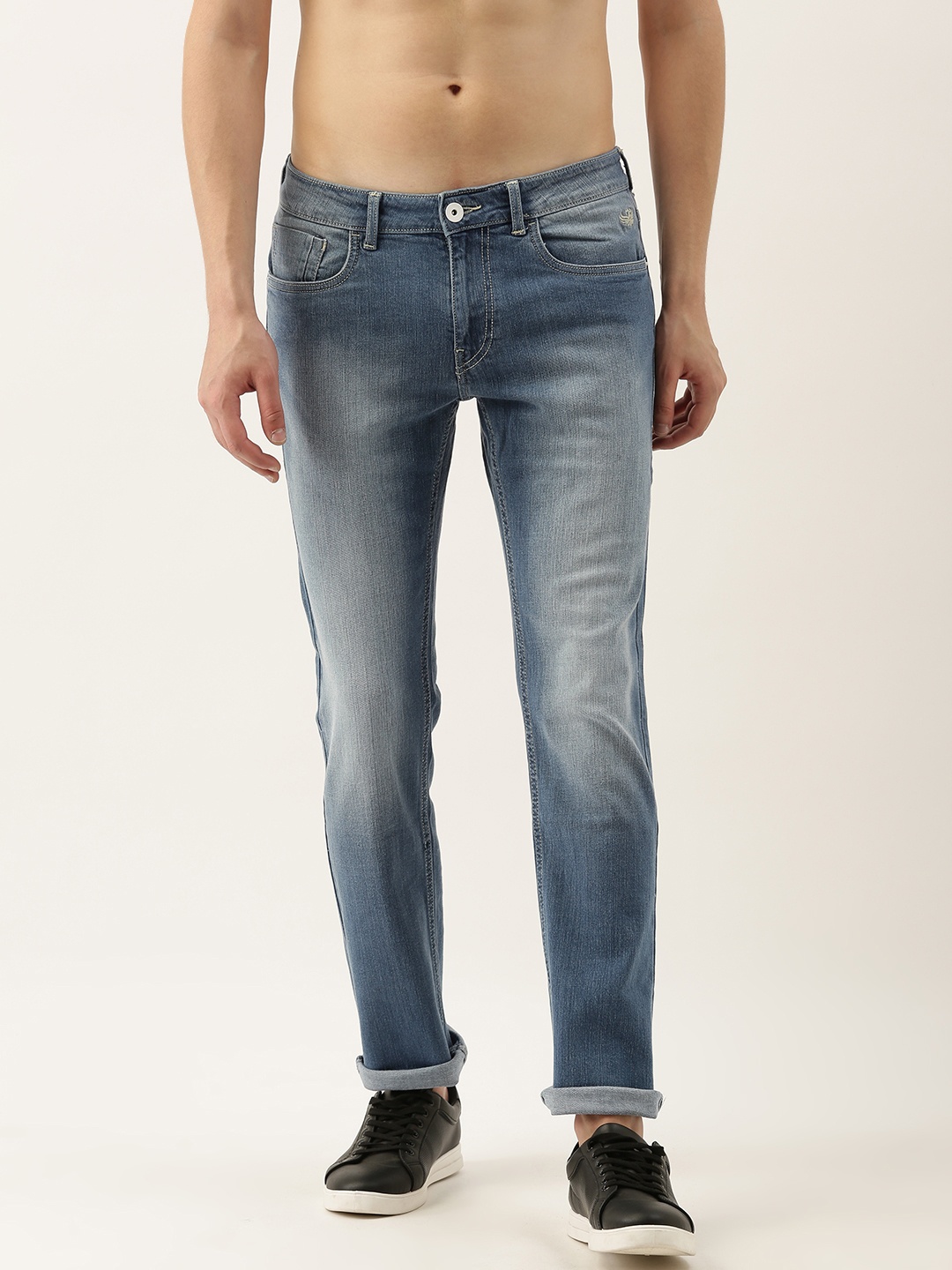 

Flying Machine Men Blue Slim Tapared Micheal Fit Heavy Fade Stretchable Jeans