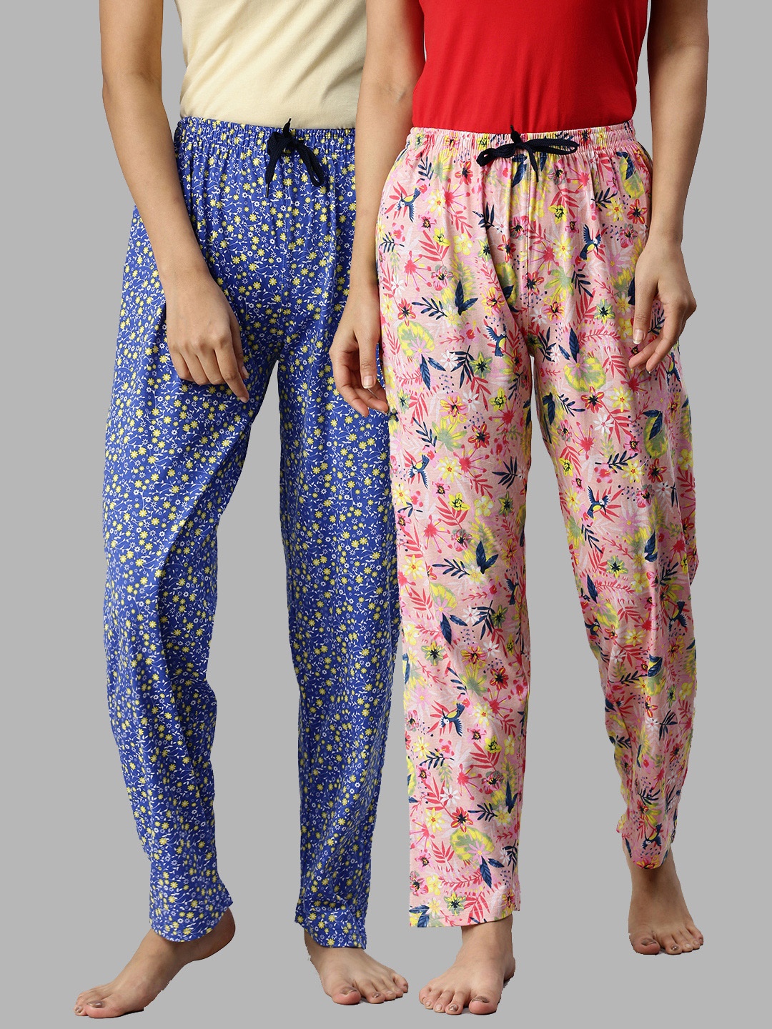 

Kryptic Women Pack Of 2 Printed Lounge Pants, Pink