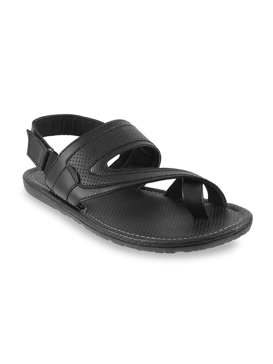 

WALKWAY by Metro Men Black Comfort Sandals