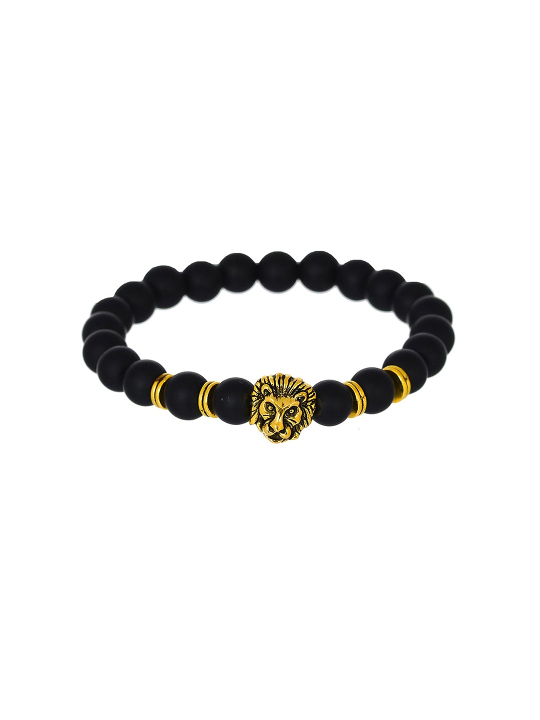 

AQUASTREET Men Black & Gold-Toned Elasticated Bracelet