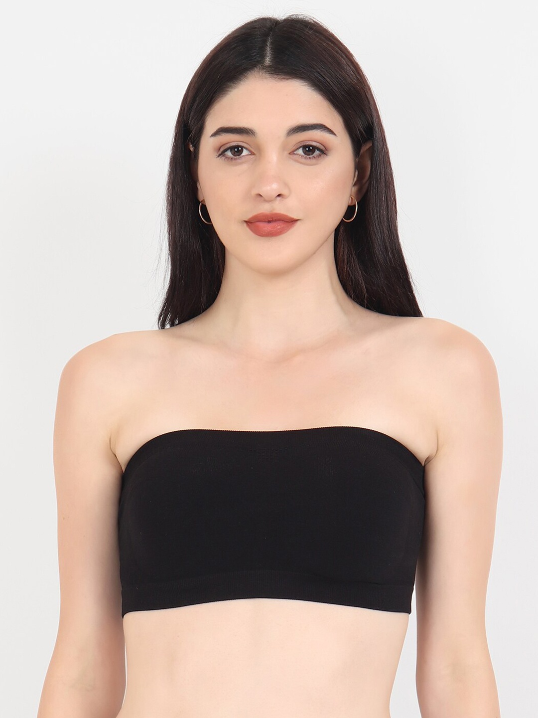 

Beau Design Black Solid Non-Wired Non Padded Bandeau Bra PCBD-TBRA-BLK-S