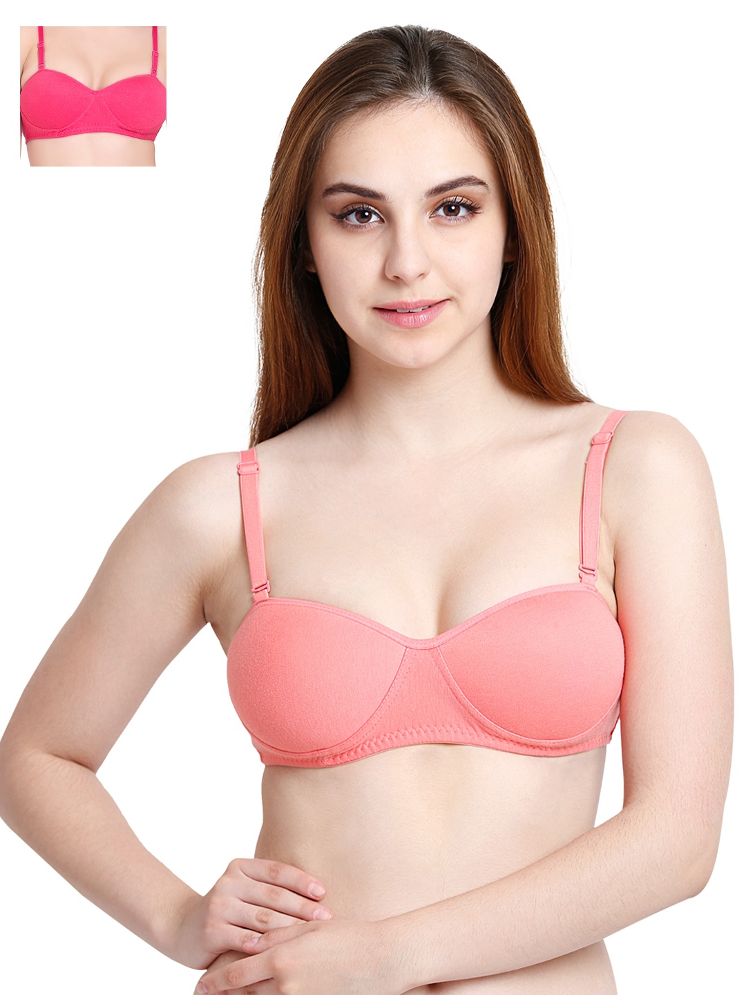 

Tweens Pack of 2 T-shirt Bras TW1201, Peach
