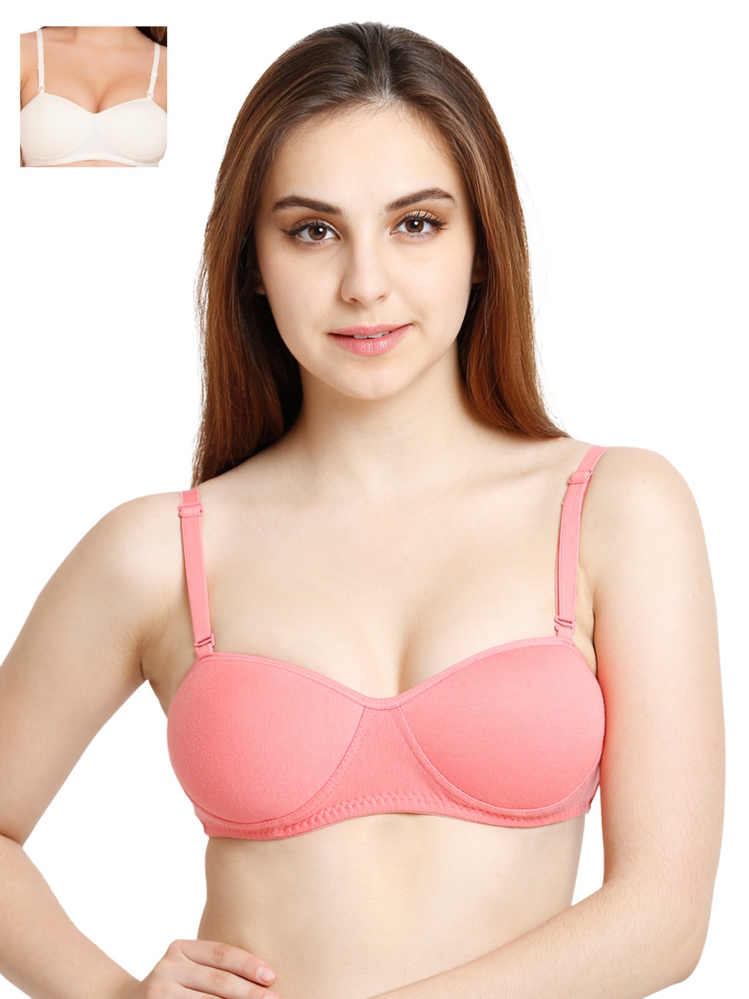 

Tweens Pack of 2 T-shirt Bras TW1201, Peach