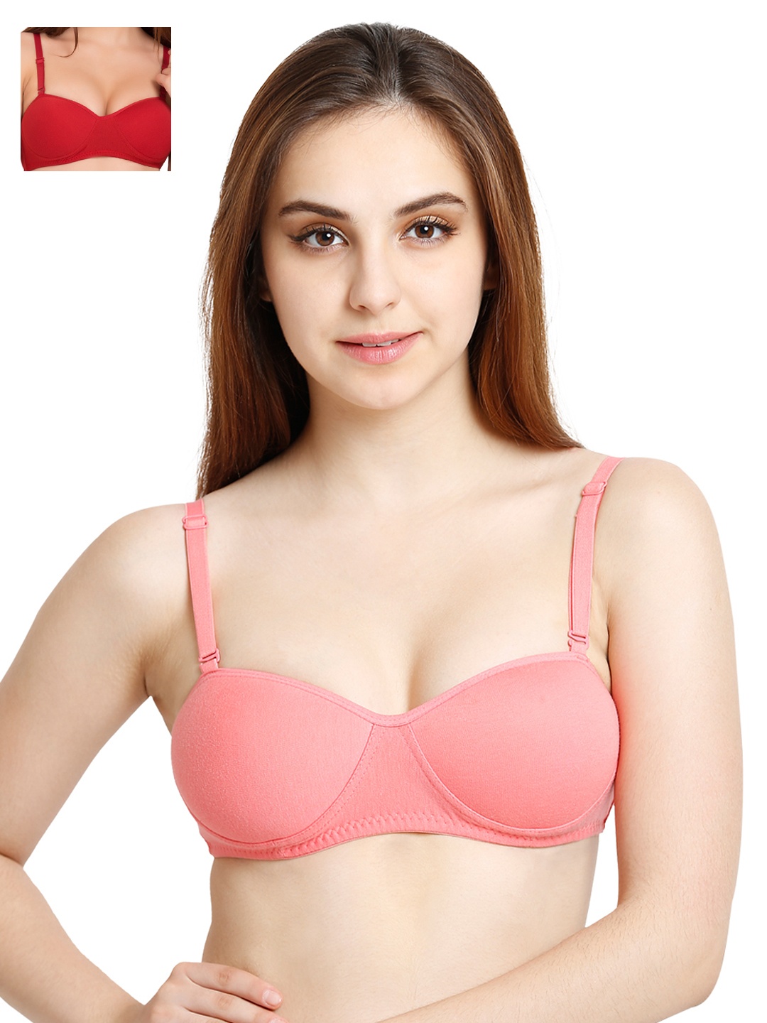 

Tweens Pack of 2 T-shirt Bras TW1201, Peach