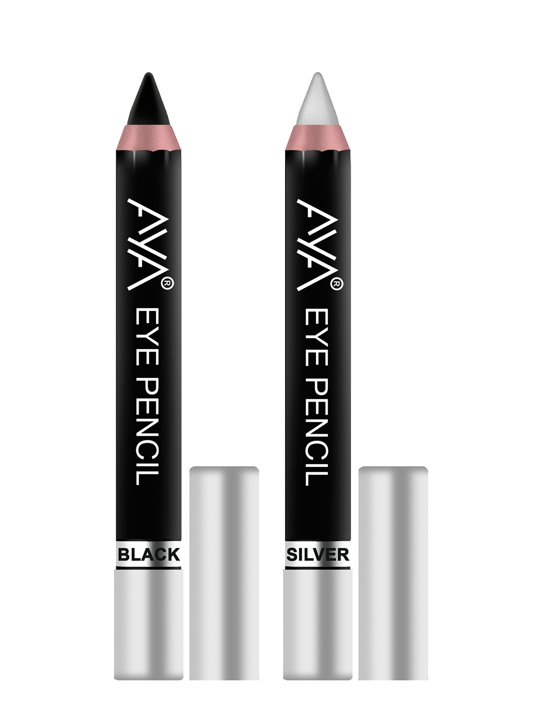 

AYA Set of 2 Eye Liner Kajal (Black and Silver) - 2.8g each