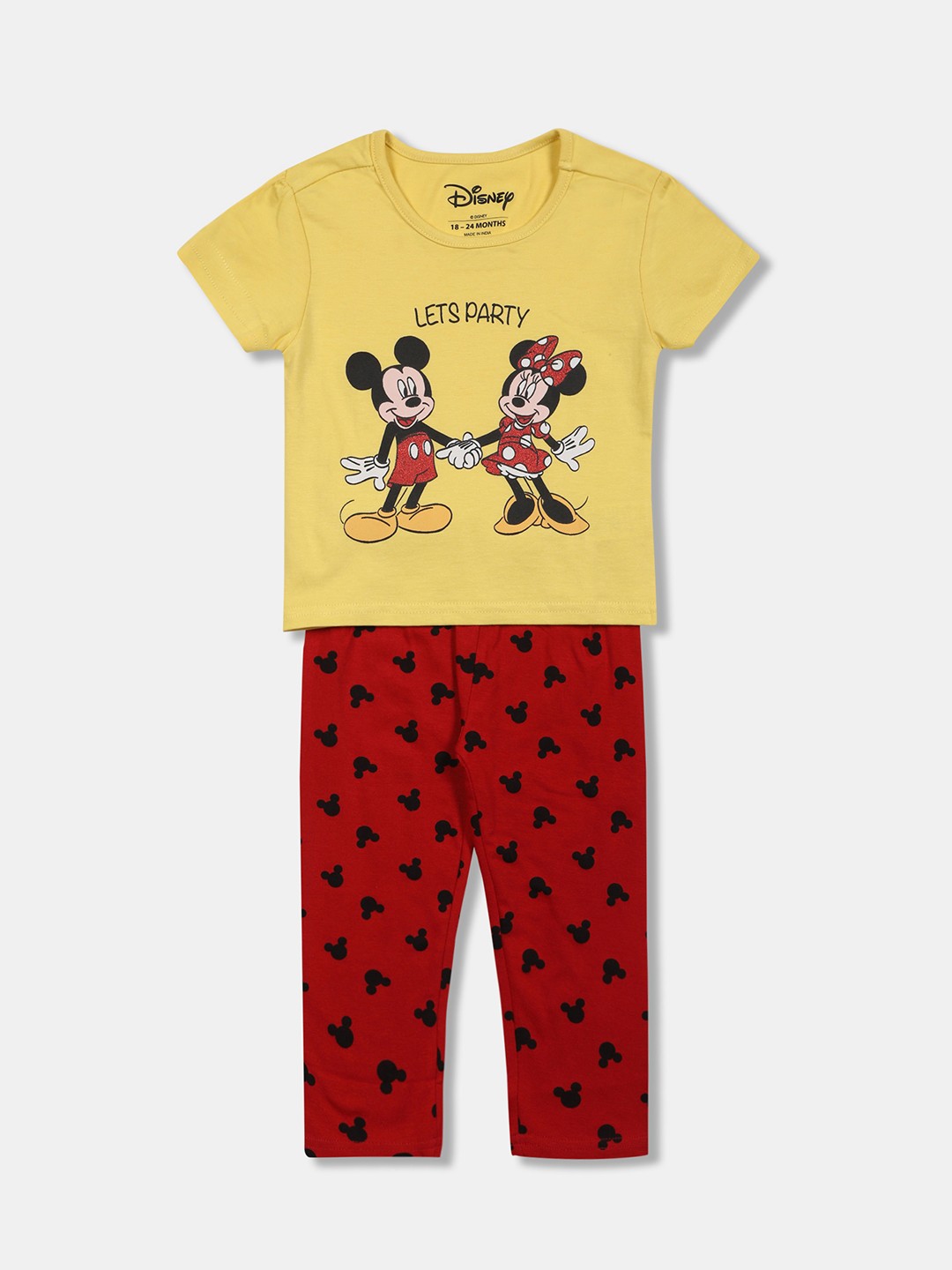 

Colt Girls Mickey Mouse T-Shirt And Track Pants Set, Multi