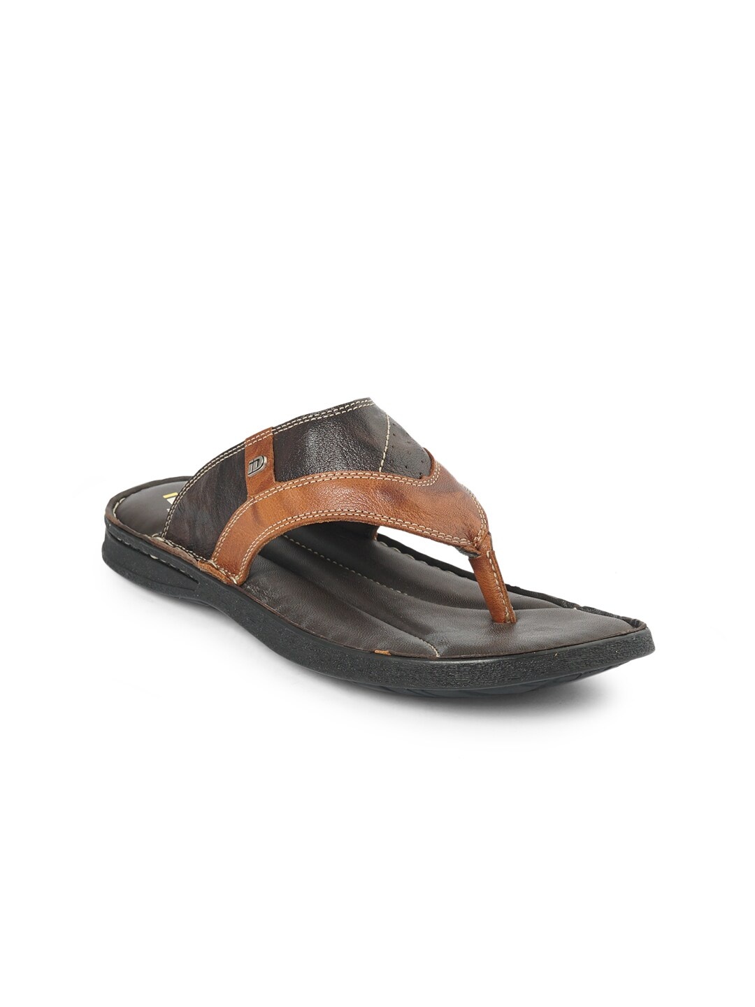 

ID Men Tan Brown & Black Comfort Sandals