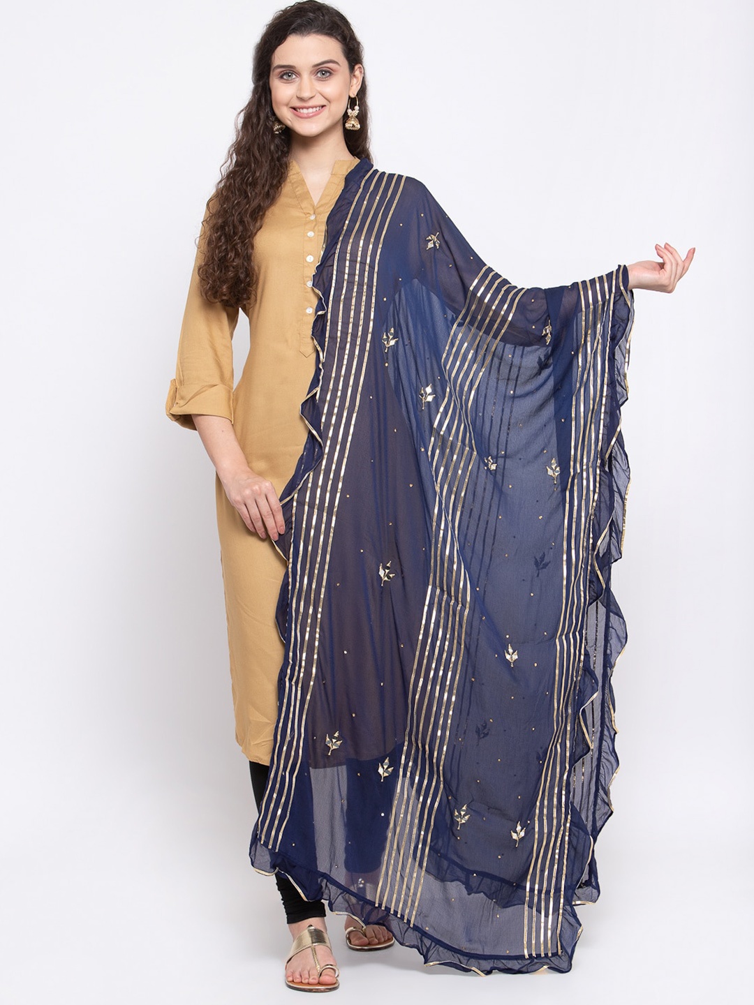 

studio rasa Women Navy Blue Embroidered